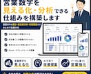 営業数値を見える化AI分析できる仕組みを構築します 営業KPIの集計・担当者分析・改善提案までまとめて仕組み化 イメージ1