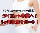 1ヶ月あなたのダイエットを徹底サポートします ダイエット迷子卒業！無理なく継続的に脂肪燃焼！ イメージ1