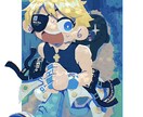 主線なしの絵本風一枚絵を制作します SNSやグッズ、歌ってみたなど、様々な用途に！ イメージ4