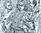 ジョジョ風の似顔絵アナログタッチでお描きします フォローかサービスお気に入り登録で1枚につき500円OFF！ イメージ7