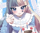 商用込 【キラキラな絵柄で1枚絵】描きます 白兎あわの絵柄で素敵な一枚絵を作成します イメージ3