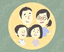 シンプルで素朴な似顔絵描きます ★背景が数ある中から無料で選べます！★ イメージ9