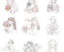 線画と淡色のイラスト描きます 優しく柔らかい雰囲気を伝えます イメージ4