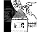 モノクロの世界観でイラスト制作いたします 少し寂しく、静かな空気感のあるイラストを描きます。 イメージ2