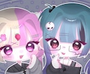 キラキラで可愛いデフォルメを描きます ペア画やアイコンにキラキラで可愛いイラストはいかがですか？ イメージ2