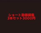 収益済みYouTuberが動画編集します ショート動画を3本3000円で作成します。 イメージ1