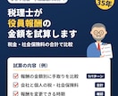 税理士が役員報酬をいくらにするか試算します 会社と個人の税金・社会保険料を合計で比較します イメージ1