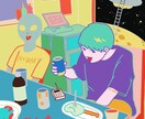 あなたの好きを凝縮したカラフルな絵を描きます 指定された写真(著作権フリー)を元にカラフルな絵を描きます イメージ6