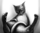 人物、動物などの白黒デジタルイラストをお描きします 想像上の生物でもオリジナル設定の何かでも大丈夫です イメージ2