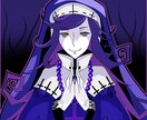 簡単な背景＋バストアップの人物イラストを制作します アニメ塗り風で毒気のある絵が特徴です イメージ5