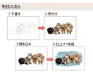 様々な絵柄で*ペット・動物のリアルイラスト描きます 【商用利用可】SNSアイコン・プレゼント・ご自宅に飾る用など イメージ8