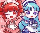 ポップで元気!!カラフルで可愛いミニキャラ描きます ステッカーやアクリルのグッズに最適。アイコン用も対応可能 イメージ1
