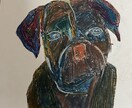 感情をクレヨンで色々な色を重ねて絵で伝えます 値段をつけられ捨てられる。殺処分無くしませんか イメージ1
