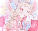 商用利用可◎キラキラかわいいイラストをお描きします アイコンやサムネイル、立ち絵等可愛いイラストをお求めの方に！ イメージ8