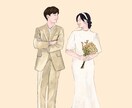 結婚式・似顔絵・ウェルカムボードのイラスト描きます 大切な人との想い出作りのお手伝いをさせて頂きます イメージ3