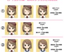 商用利用可！ほんわり可愛いアイコン描きます 差分で複数の表情・服装も制作可能。SNS等におすすめです！ イメージ2
