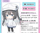 配信サムネ、立ち絵、アイコンに！ミニキャラ描きます ―差分、アニメ、背景…多彩なオプションで理想をかたちに！ イメージ2