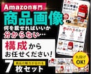 Amazon商品画像7枚を構成から制作します 【購入者目線で設計】何を載せるか分からなくても丸投げOK イメージ1