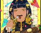 企業実績有り/ポップ＆ダーク系一枚絵描きます ポップで映える1枚絵！SNS・Vライバー・Vtuber対応! イメージ6