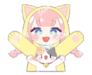 猫好きさんアイコン2枚セット販売します 無料で色・柄変更可！三毛猫好きな方におすすめ！ イメージ2