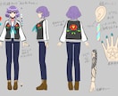 キャラクターデザインと二面図・三面図描きます あなたの理想のキャラクター二面図or三面図を描きます！ イメージ3