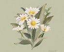 エレガントで可愛い雰囲気の花イラストを描きます お好きな花、誕生花、メッセージ付きでギフトにもおすすめ！ イメージ4