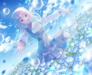 キラキラ×かわいい♡イラスト制作します 歌ってみたなどに♡キラキラ＆透明感のあるかわいいイラスト♡ イメージ1