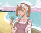 オシャレ系な女の子のイラスト・一コマ漫画描きます 女性をターゲットとした広告にオススメです！ イメージ1