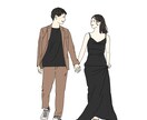 結婚式用のイラストやご家族とのイラストを作成します 思い出を形に残したい方へ、似顔絵イラストを作成いたします！ イメージ9