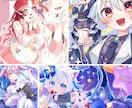 7月納品可！キラキラ可愛く目を惹くイラスト描きます 男性キャラも可能！Vtuberイラスト、キービジュ、一枚絵等 イメージ2