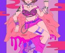 派手でファッショナブルな女の子描きます 派手で可愛い女の子のイラストが必要な方必見！！！ イメージ5