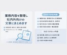 業務内容を整理し、社内外向けの文章にまとめます 現場説明・報告文などを実務向けに整理します イメージ1