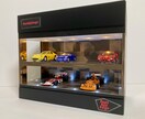送料込み！ミニカーやミニチュアをお洒落に飾れます 完成品、照明付2層式ディスプレーBOX / ネオジオラマ イメージ1