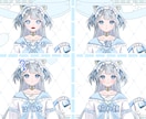 表情差分20種付き！水色猫女の子販売いたします 最短即日納品！すぐにIRIAM等でご使用いただけます イメージ5
