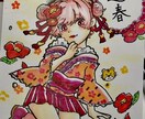 SNSで使える可愛いキャラクターイラストを描きます 優しく淡い色、明るく元気な表情…など、様々に対応します❁¨̮ イメージ6