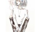 お洒落な似顔絵イラストお描きします 手描き、アンニュイな雰囲気がお好きな方 イメージ2