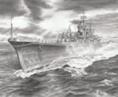 軍艦の絵を鉛筆画でお描きいたします あなたのご希望に沿う軍艦をお描きします。 イメージ2