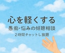心を軽くする愚痴・悩みの傾聴相談します ２時間チャットで心に寄り添い、現実的な解決をサポート イメージ3