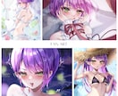 かわいい！高クオリティ立ち絵3点セットお届けします パーツ分け立ち絵＋三面図＋キービジュアアルの3点セットです イメージ3