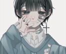 モノクロチックの少年少女描きます モノクロチックな雰囲気暗めのイラストです！ イメージ1