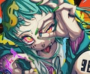 毒々しい女性イラストを描きます バストアップの女性キャラを描きます イメージ6