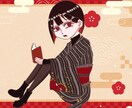 イラスト作成受付ます 背景透過も可能、ミニマムなキャライラストです イメージ4