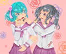 SNS.似顔絵等お描きします キラキラお目目が特徴の絵柄.オリジナル構図になります！ イメージ4