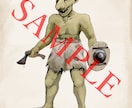 人物やモンスターのイラスト請け負います TRPGなどに使用する西欧ファンタジー風のイラストを描きます イメージ8
