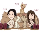 スヌーピー風の似顔絵イラスト描きます ウェディング 記念日 還暦 誕生日にぴったりの可愛いイラスト イメージ6