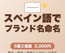 スペイン語でブランド名を命名します 響きと意味にこだわったスペイン語ブランド名・商品名を提案 イメージ1