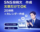 SNS投稿文12本＋カレンダーを作成します 文章だけでOK｜目的に合わせて読みやすく整えます イメージ1