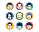なんとなく似てるレトロでシンプルなアイコン描きます 懐かしいのに新しい。SNSで映える似顔絵アイコン イメージ5