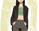 女の子のイラストを描きます デザイン性を重視したものを主に描いています！ イメージ2