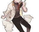シンプルでかっこいいイラストお描きします 立ち絵やキャラデザもOK！動画やTRPGなどに！ イメージ5